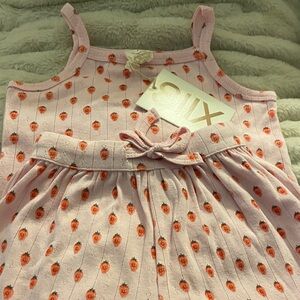 Pink Strawberry Kids Matching Set